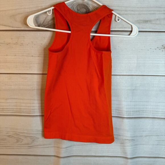 F&F Orange Ribbed Racerback Tank Top One Size - Picture 3 of 4